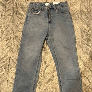 H&M women’s slim, high, waisted ankle length stretch jeans
